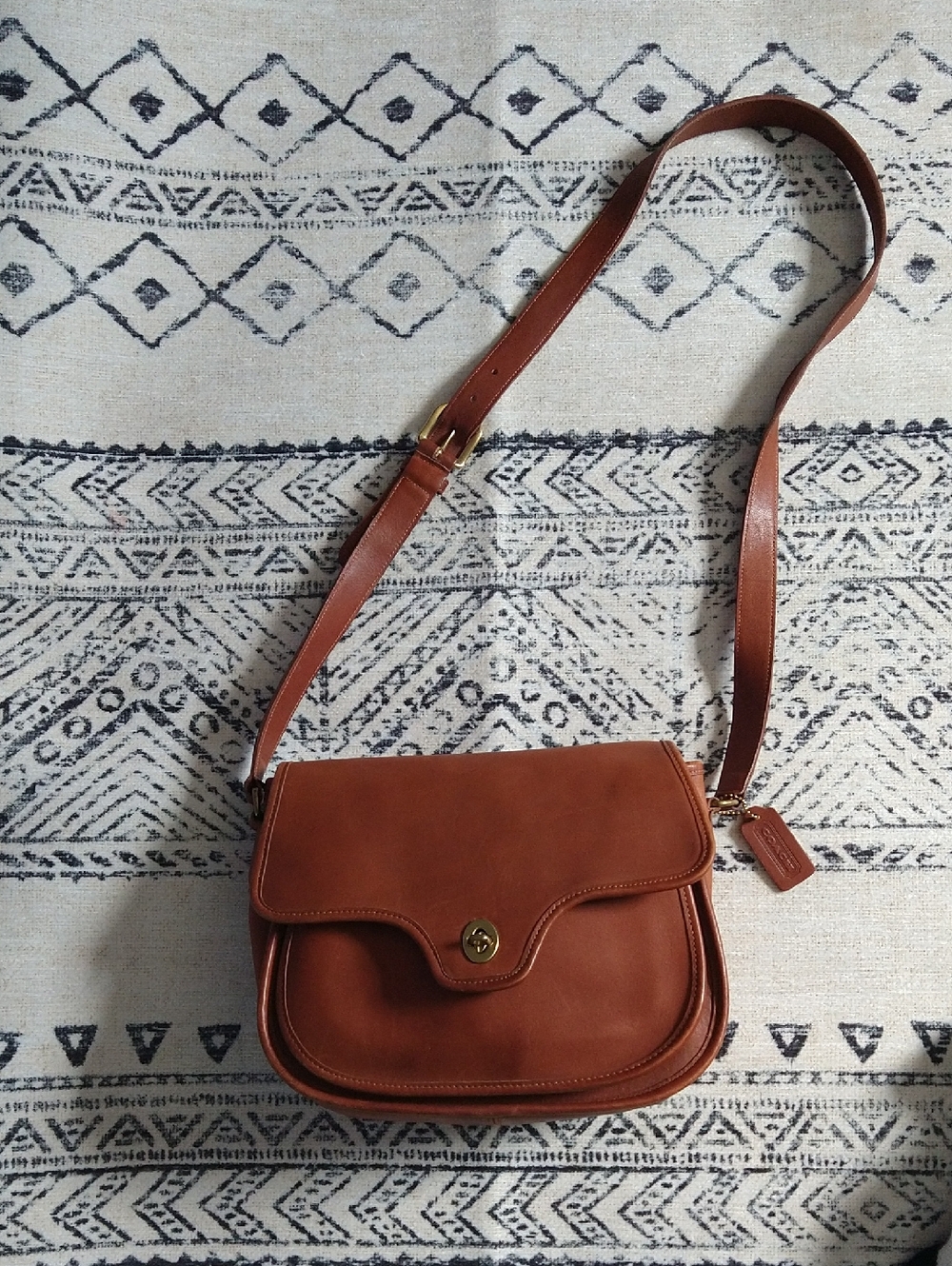 Coach Vintage Leather Crossbody Bag -Brown-Vintage Made-